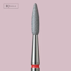 Round End Drill Bit Fine Grit Red 2.3mm IQ Nails