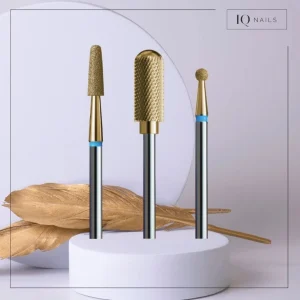 Set of 3 Gold Nail Drill Bits IQ Nails