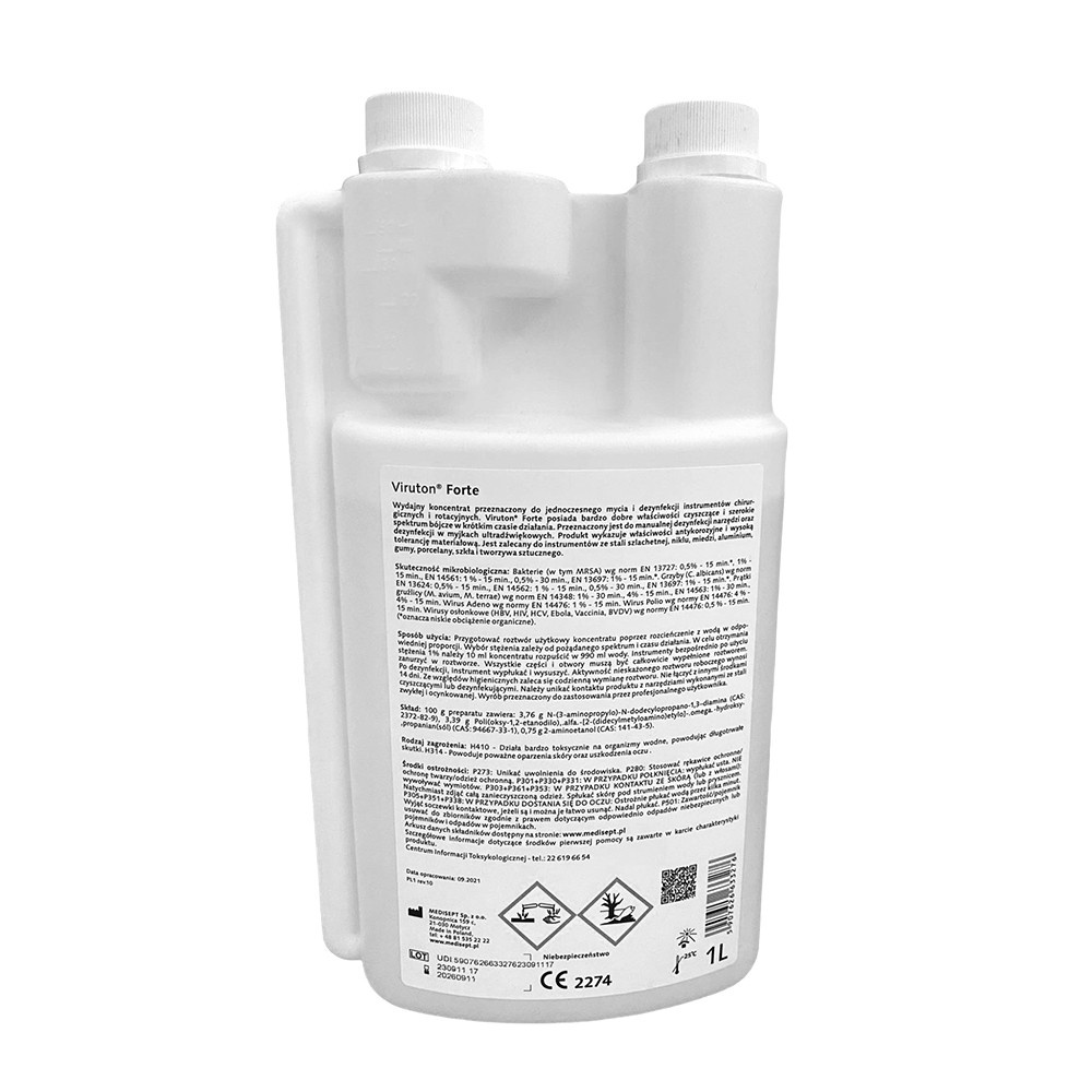 Medisept Viruton Forte 1L Concentrate for Cleaning and Disinfecting Instruments - Image 2