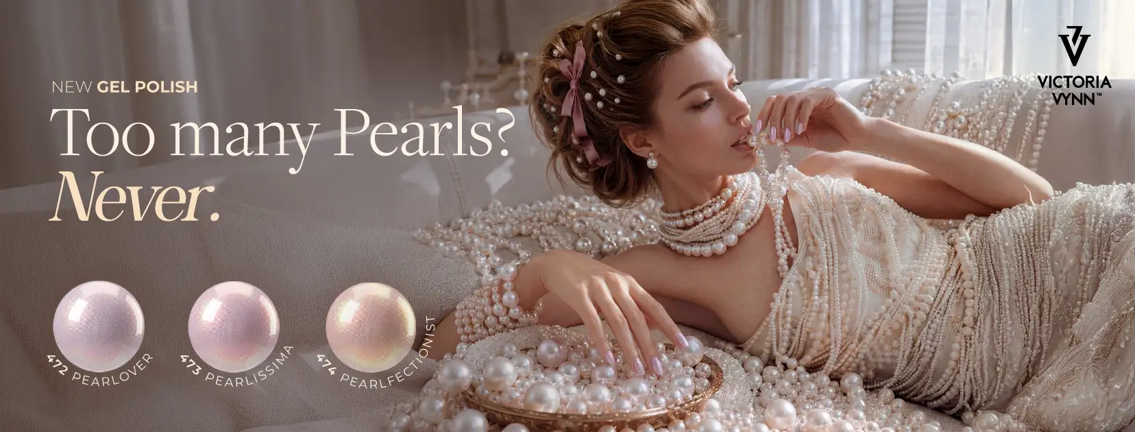5PACK PEARLS 472-474 + TOP IT + MEGA BASE Milky White - Image 3