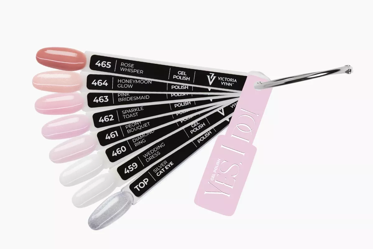 Victoria Vynn Shimmer Gel Polish Set YES, I DO! 459–465 + Top Cat Eye No Wipe Shimmer - Image 4
